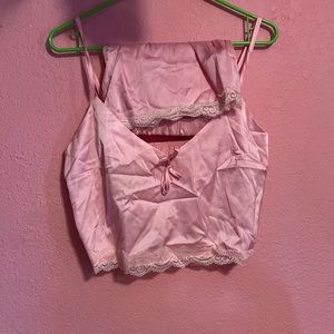 Satin Pink Short Sleepwear Set